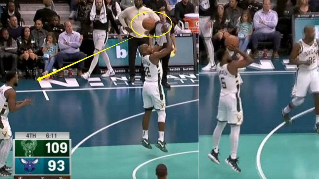 NBA / 【影片】黃油手卻變成助攻？米德爾頓跳投球脫手，卻誤打誤撞助攻比斯利投中三分，公鹿：戰術就是如此！