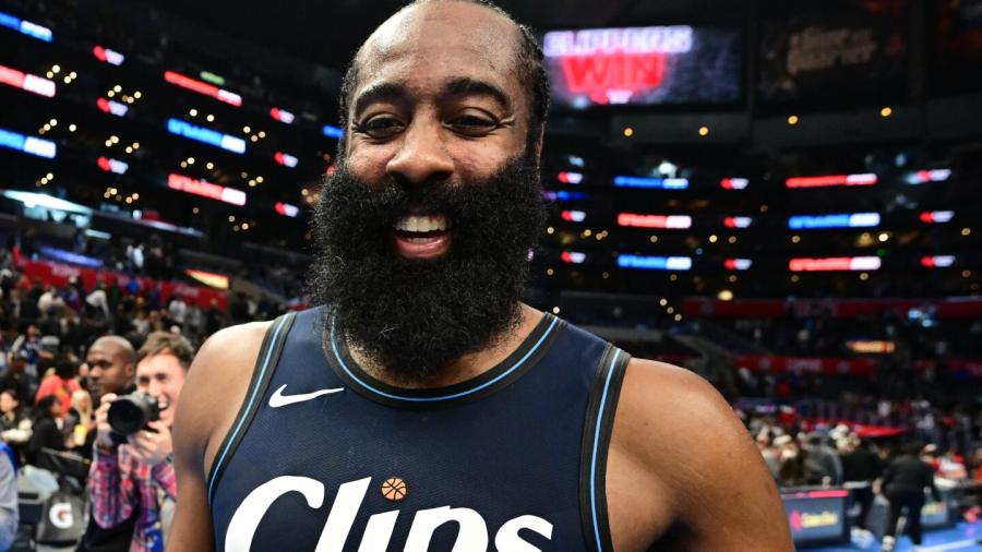 Watch James Harden drain step-back four-point play to snap Clippers losing  streak - NBC Sports