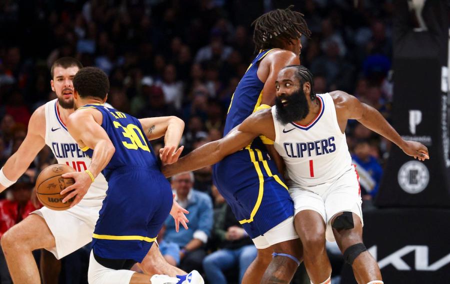 James Harden lifts Clippers past struggling Warriors